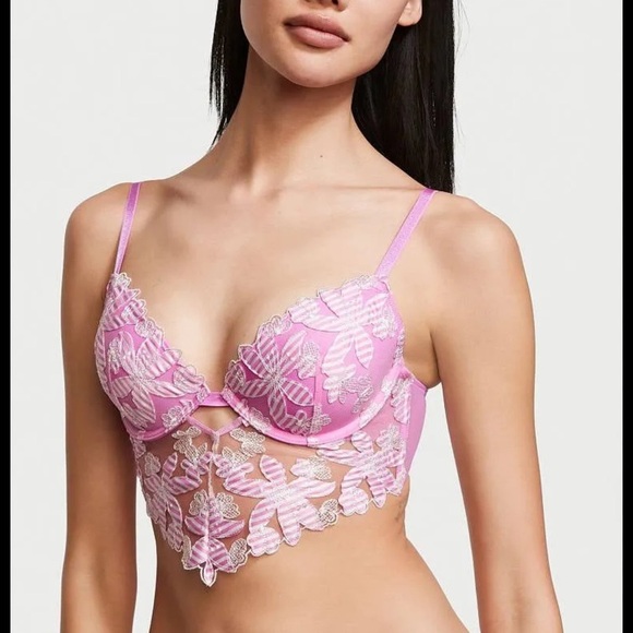 Victoria's Secret Other - NWT Victoria’s Secret  VERY SEXY Lightly Lined Bra Top Floral Embroidered 34D